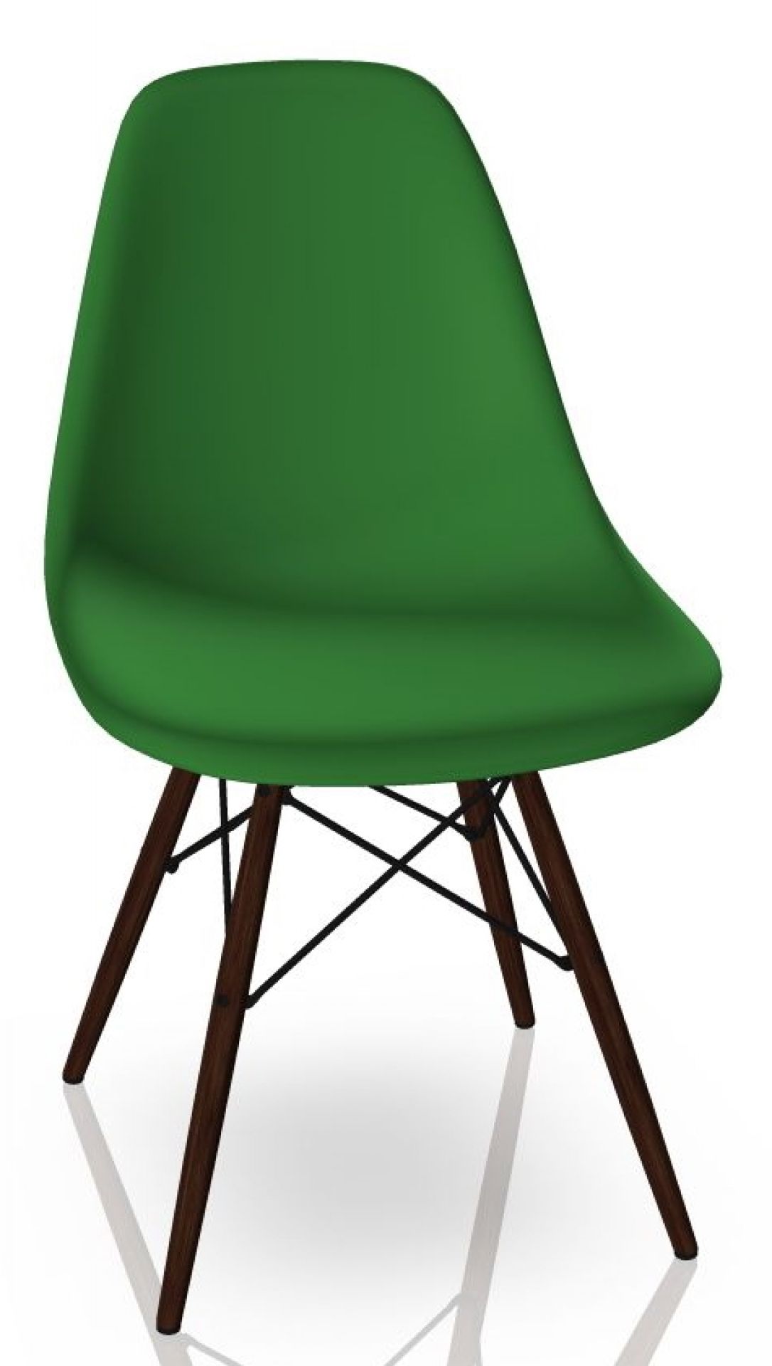 Eames Plastic Side Chair DSW Chair Vitra Maple dark - green